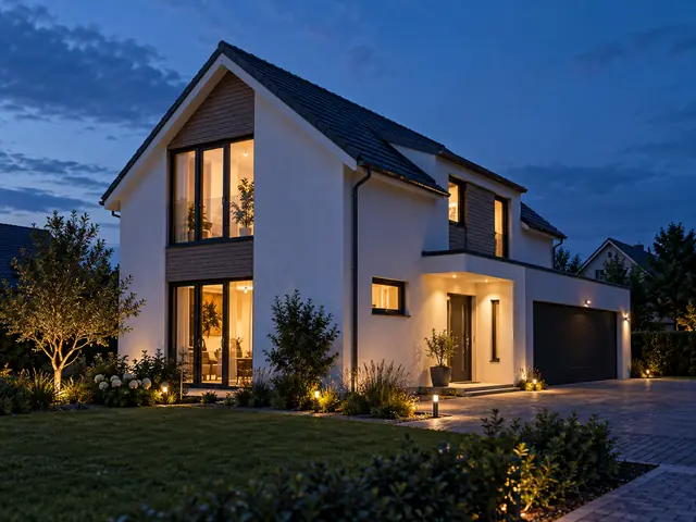 Family house at dusk – illustrative image